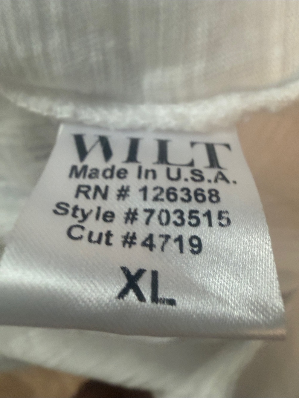 Wilt White V-Neck Short Sleeve Slub Top - Picture 7 of 7